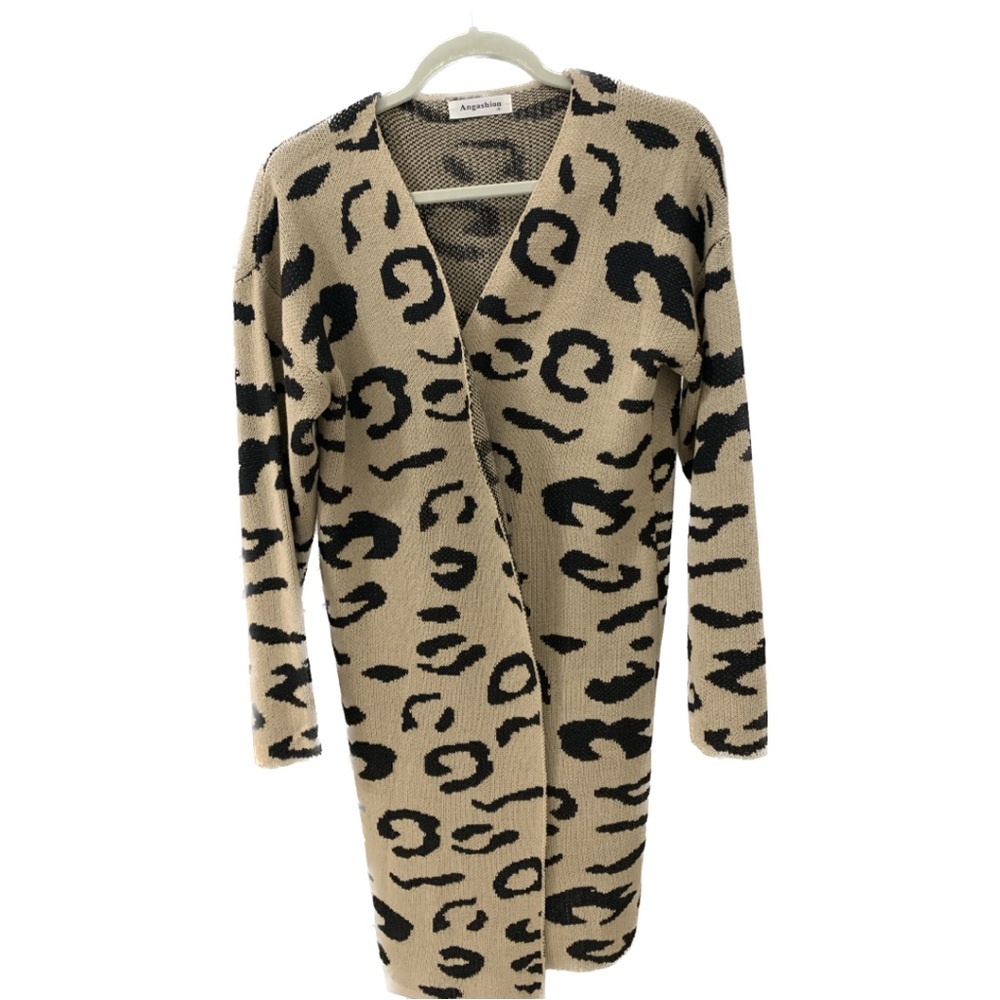Women’s Animal Print Long Cardigan
